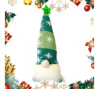 Genérico GNOME de Navidad - Santa Claus de 10 cm, GNOME de Nooel Luminoso Autoadhesivo, Reloj, Juguete Gnoe a Pilas | de nel Portátil con Sombrero de punto de copo de nieve, Mesa interior de vac