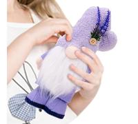 Genérico GNOME De Peluche - Gnomos De Peluche Lavanda, Suave Figura Primaveral En Violeta | Decoración Ďe Cuento para El Día Đe La Madre | Detalles En Tela con Motivo Lavanda para Hogar & Jardín