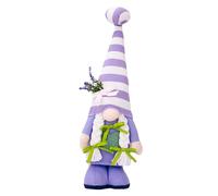 Genérico GNOME De Peluche - Gnomos De Peluche Lavanda, Suave Figura Primaveral En Violeta | Decoración Ďe Cuento para El Día Đe La Madre | Detalles En Tela con Motivo Lavanda para Hogar & Jardín