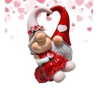 Genérico GNOME Decor Figurines, Valentine Collectible Set, Mini Resin Statues with Detail, Portable Cute Shelf Ornament Display Pieces, Romantic Fantasy Style Design, Home Room Use