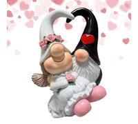 Genérico GNOME Decor Figurines, Valentine Collectible Set, Mini Resin Statues with Detail, Portable Cute Shelf Ornament Display Pieces, Romantic Fantasy Style Design, Home Room Use