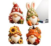 Genérico GNOME Figurines - 4PCS Resin Dwarf Decor Set, Quirky Fairy GNOME Miniature Collectible Home Decor for Porch Mantel Windowsill Bedroom Living Room Shelf, Gift, for Family Friends