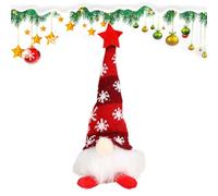 Generico Gnome Lighted Christmas - Adorno de Navidad con luces cálidas, decoración navideña con luces cálidas, figuras de muñeca de tomte para interior de invierno