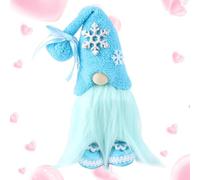 Generico Gnomos de Invierno Plush - Pelugia Enana sin Cara Hecho a Mano Sueco Sueco Tomte | Decoración de Copos de Nieve Figura de Colección Figura de Elfo de Pie para la Decoración de San