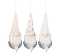 Genérico Gnomos de Lujo del árbol de Navidad - Juego de 3 de Rudolph Tejidos con Tejido de Punto | Gnomos de Peluche suecos, muñecas Decorativas para el hogar, árboles y Fiestas