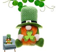 Genérico Gnomos del Día De San Patricio, Decoraciones Patricio - Decoración Bandeja Escalonada Enano Sin Rostro Irlandés con Trébol Verde,Elfo Festival Es