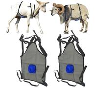 Genérico Goats Skirt Apron, Anti Breeding Apron for Sheep & Goats, Adjustable Livestock Mating Control Skirt, Animal Supplies with Straps, Farm Ranch Using (2 Pcs Blue)