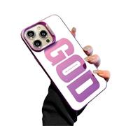 Genérico God Has a Plan for You Inspirational Phone Case for iPhone 17 Pro MAX, Shockproof Soft Silicone Cover, Durable Slim Fit Anti-Scratch Design (XS/X,Purple)