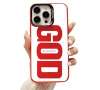 Genérico God Has a Plan for You Inspirational Phone Case for iPhone, Christian Faith Pattern Design, Scratch-Resistant Anti-Slip Shockproof Protective Cover (Red,for iPhone 14 Plus)