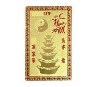 Genérico God Of Wealth Card - 2026 Portable Keepsake | 8x5cm Year Of The Horse Protection Card, Spring Festival Blessing Cards For Fortune Luck Harmony Success Travel Family Holiday Home Display