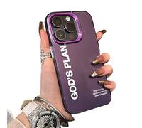 Genérico God Plan Phone Case, God Has A Plan for You Inspirational Phone Case for iPhone, Soft TPU Slim Shockproof Cover for Girls Women and Men for iPhone 17/16/15/14 (Purple,for 17)