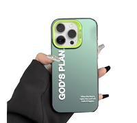 Genérico God Plan Phone Case, God Has A Plan for You Inspirational Phone Case for iPhone, Soft TPU Slim Shockproof Cover for Girls Women and Men for iPhone 17/16/15/14 (Green,for 17PROMAX)