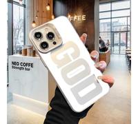 Genérico Gods Plan Phone Case, God'S Light Phone Case Suitable for iPhone 13 14 15 16 17ProMax, Shockproof Soft Silicone Cover, a Great Gift for Friends and Family (For iPhone16 Pro MAX,White)