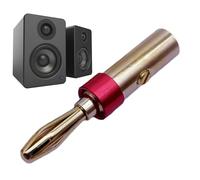 Generico Gold Banana Plugs, Speaker Wire Connector Set, 10g Size with Secure Fit Design, Copper Core Material, Audio Connector with Stable Transmission, Speaker Plugs for Home Audio