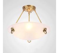 Genérico Gold Ceiling Lighting with Frosted Glass Copper Metal Ceiling Light Luxury Ceiling Lamp for Kitchen Island Dining Room(3-Lights)