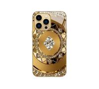 Genérico Gold Compass Pattern Hard Case for iPhone Ultra-Thin Drop-Proof and Shockproof Phone Case for iPhone 17/16/15/14/13/12/11 Pro MAX (Gold,12 Pro MAX)