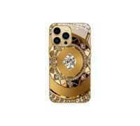 Genérico Gold Compass Pattern Hard Case for iPhone Ultra-Thin Drop-Proof and Shockproof Phone Case for iPhone 17/16/15/14/13/12/11 Pro MAX (Gold,12)