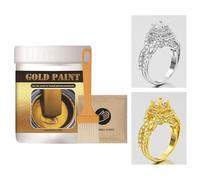 Genérico Gold Paint - 300g Water Based Craft Coating, Bright Foil Effect Finish, Decorative Art Paint | Multi Gold Painting Supply For Wood Fabric Wall Door Window Iron Railing Hardware Craft