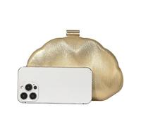 Genérico Gold Purse - Gold PU Leather Chain Strap Trendy | Evening Clutch Prom Handbags -ideal For Wedding Prom Formal Events Commuting Casual