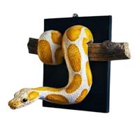 Genérico Golden Ball Python Wall Sculpture,Symbol of Strength & Prosperity, Hand-Painted Realistic Snake Wall Art, Resin Snake Walls Decor for Homes Bedroom Office