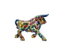 Generico Golden Bull statue made with marble dust and with enamel. It's the best collection in Spain. Handmade. (14cm)