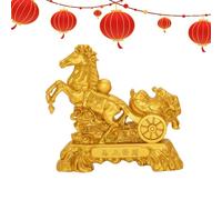 Genérico Golden Figurine - Metal Year of The Desktop Statue, Compact 3.39x0.79x3.15 Inch Ornament 240g Craft | Luxurious Decorative Mascot For Office School Cafe Bookstore Living Room