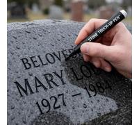 Genérico Golden Tombstone Marker Pen for Restoring Faded Grave Inscriptions, Versatile Waterproof Stone Touch Up Pen, Quick Dry Gravestone Paint Pens with Strong Coverage