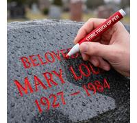 Genérico Golden Tombstone Marker Pen for Restoring Faded Grave Inscriptions, Versatile Waterproof Stone Touch Up Pen, Quick Dry Gravestone Paint Pens with Strong Coverage