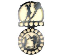 Genérico Golf Ball Display - Adhesive Mounted Organizer, Circular Ball Showcase, Space Saving Collector Storage Solution, Decorative Hanging Rack For Golf Lovers Living Room Study Garage Man Cave