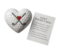 Genérico Golf Ball Encouragement - Heart Shaped Motivational Ball | Positive Message Cards - Gift for Women Men Boyfriend Coworkers Friends Adults Christmas Easter Birthday