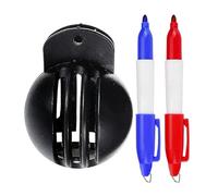 Genérico Golf Ball Line Drawing Marker Tool Set - Anti Fading GolfBall Stamp Alignment Tool with 2 Markers ABS PP Golf Training Accessory Precision Ball Marking Device