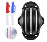Genérico Golf Ball Line Drawing Marking Alignment Kits Fade-Resistant Line Tool Golf Ball Liner Template and 2 Pieces Markers