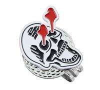 Genérico Golf Ball Marker, Funny Golf Balls Markers, 1.18x1.07 Inches Durable Metal Clip, Creative Skull Design, Fun Golfing Accessories for Golfer, Women and Birthday Idea