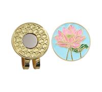 Genérico Golf Ball Marker Hat Clip, diseño de flores magnéticas, 1,26 x 1,02 pulgadas Golfer Accessories for Course Play, Club Members, entusiastas, torneo, práctica al aire libre