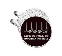 Genérico Golf Ball Marker Holder, Magnetic Hat Clip, Ball Mark Pin with Strong Grip Design, Course Accessory for Caps Gloves Bags Pants Visors Belts Outdoor Game Training Use, 1.18x0.98 Inches