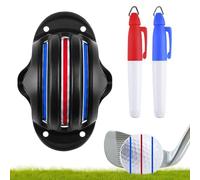 Genérico Golf Ball Marker Tool | Quick-Drying Waterproof Golf Lines Marker Tool | Clear Imprint Alignment Ţool with 2 Pens For Ģolf Enthusiasms Friends Coaches