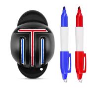 Genérico Golf Ball Marker Tool | Quick-Drying Waterproof Golf Lines Marker Tool | Clear Imprint Alignment Ţool with 2 Pens For Ģolf Enthusiasms Friends Coaches