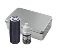 Genérico Golf Ball Stamper, Quick-Drying Funny Stamp 5.3x1.9cm with Metal Gift Box 9.2x6.5x2.3cm, Portable Tool for Golf Identification, Driving Range, Tournament