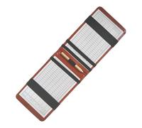 Genérico Golf Card Holder - PU Leather Display for Practice Training, Indoor Competition with Log Book Function, Score Organizer for Backyard Sports Club Recreation, Black Material, Portable Storage