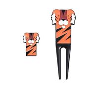 Genérico Golf Divot Tool - 3.9 Inch Portable Grass Repair Tool | Alloy Golf Accessory - Cartoon Tiger Pattern with Ball Marker for Precise Placement and Convenient Use During Practice or Competition