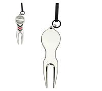 Genérico Golf Divot Tool and Ball Marker - Magnetic Golf Accessories, Zinc Alloy | Non Slip Handle, Fork Design for Green Maintenance, Portable for Men Women Boys