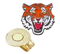 Genérico Golf Hat Clip & Ball Marker - Powerful Magnetic Holder, Majestic Tiger Graphic, Hat-Friendly Protective Clip, Durable Enamel Finish, Essential Golfing Equipment Gift | For Men & Women