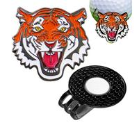 Genérico Golf Hat Clip & Ball Marker - Powerful Magnetic Holder, Majestic Tiger Graphic, Hat-Friendly Protective Clip, Durable Enamel Finish, Essential Golfing Equipment Gift | For Men & Women
