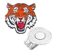 Genérico Golf Hat Clip & Ball Marker - Powerful Magnetic Holder, Majestic Tiger Graphic, Hat-Friendly Protective Clip, Durable Enamel Finish, Essential Golfing Equipment Gift | For Men & Women