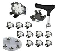 Genérico Golf Shoe Spikes, 12 Pieces Anti Slip Golf Cleat, Golf Cleats Shoes Spikes, Golf Spikes Replacement, Quick Twist Golf Spikes Golf Cleats Wrench Screw For Golf Trainers Golf Courses