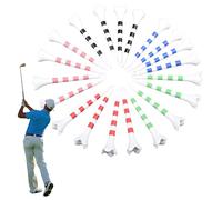 Genérico Golf Tee Holder, Striped Training Tees, Driving Practice Accessories, Durable Flexible Design, Mixed Color Visibility, Beginner to Pro Use, 2,76 & 3,27 pulgadas, Mixed, 20pcs