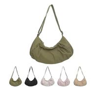 Genérico Good Totes Croissant Bag, Goodtotes Crescent Crossbody Bags, Casual Retro Commuter Canvas Bag (Green)