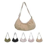 Genérico Good Totes Croissant Bag, Goodtotes Crescent Crossbody Bags, Casual Retro Commuter Canvas Bag (Khaki)