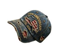 Generico Gorra America 250 - Vintage histórico, gorro deportivo ajustable con bordado, sombrero - para senderismo, escalada, desplazamiento y deporte para adultos