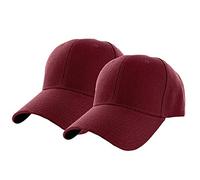 Genérico Gorra de béisbol Ajustable Unisex Gorra Unisex de Tamaño Ajustable Gorra Vaquera Vintage para Al Aire Libre (Red Wine, One Size)